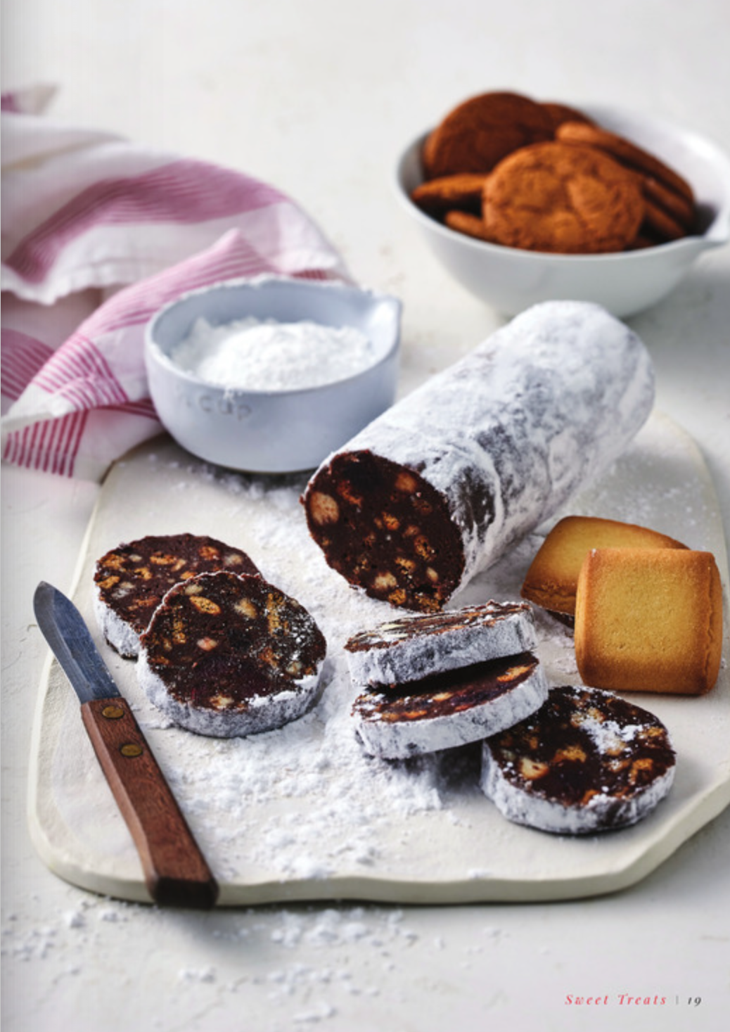 Chocolate Salami with GingerNuts Biscuits