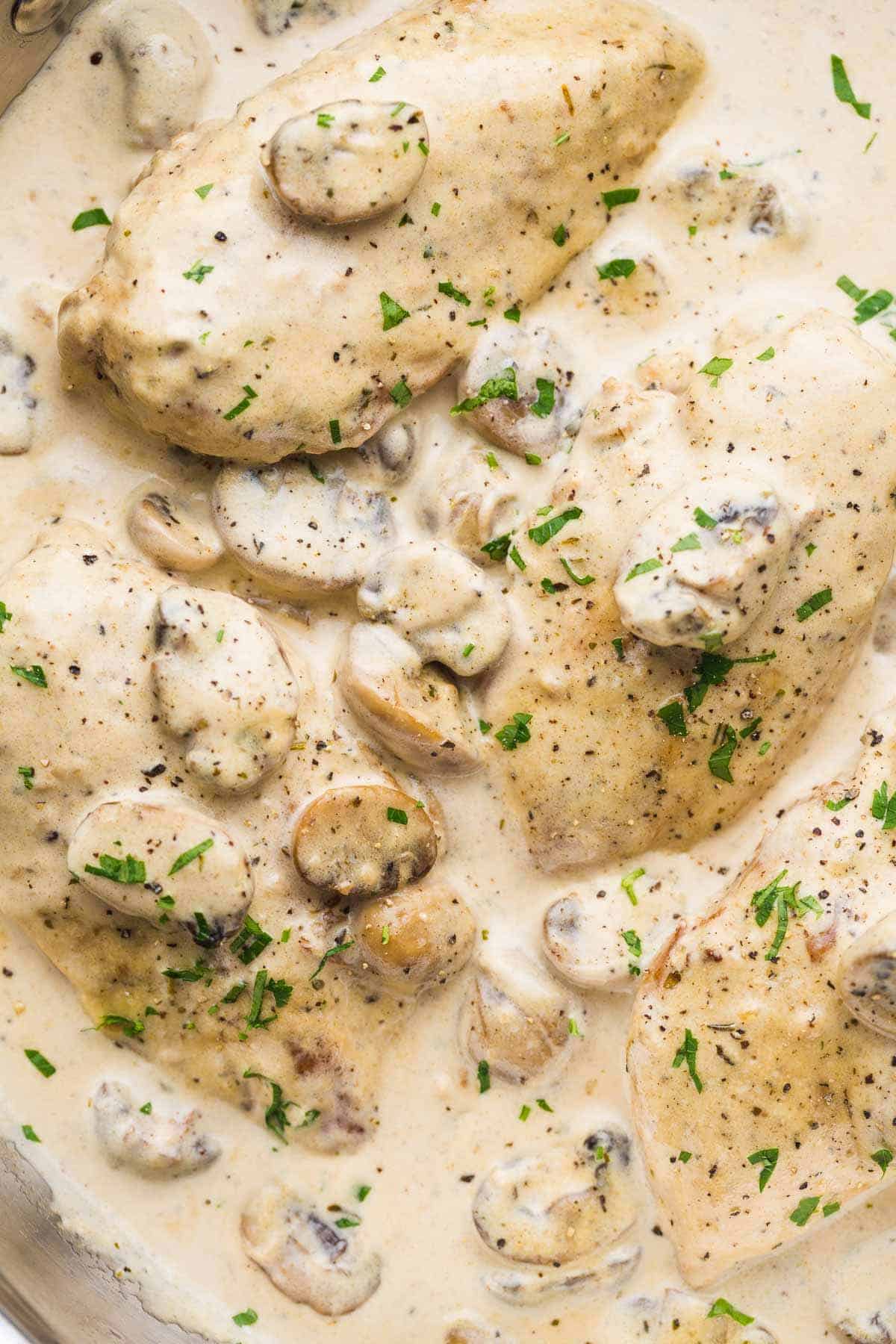 Instant Pot Creamy Chicken with Mushrooms
