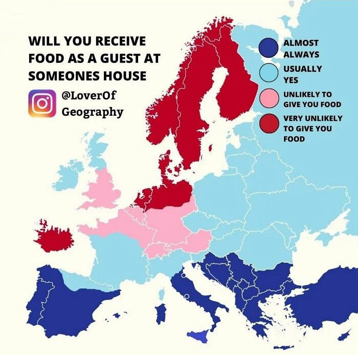European Countries and Feeding Guests