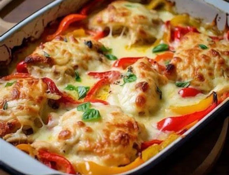 Cheesy Baked Chicken Peppers