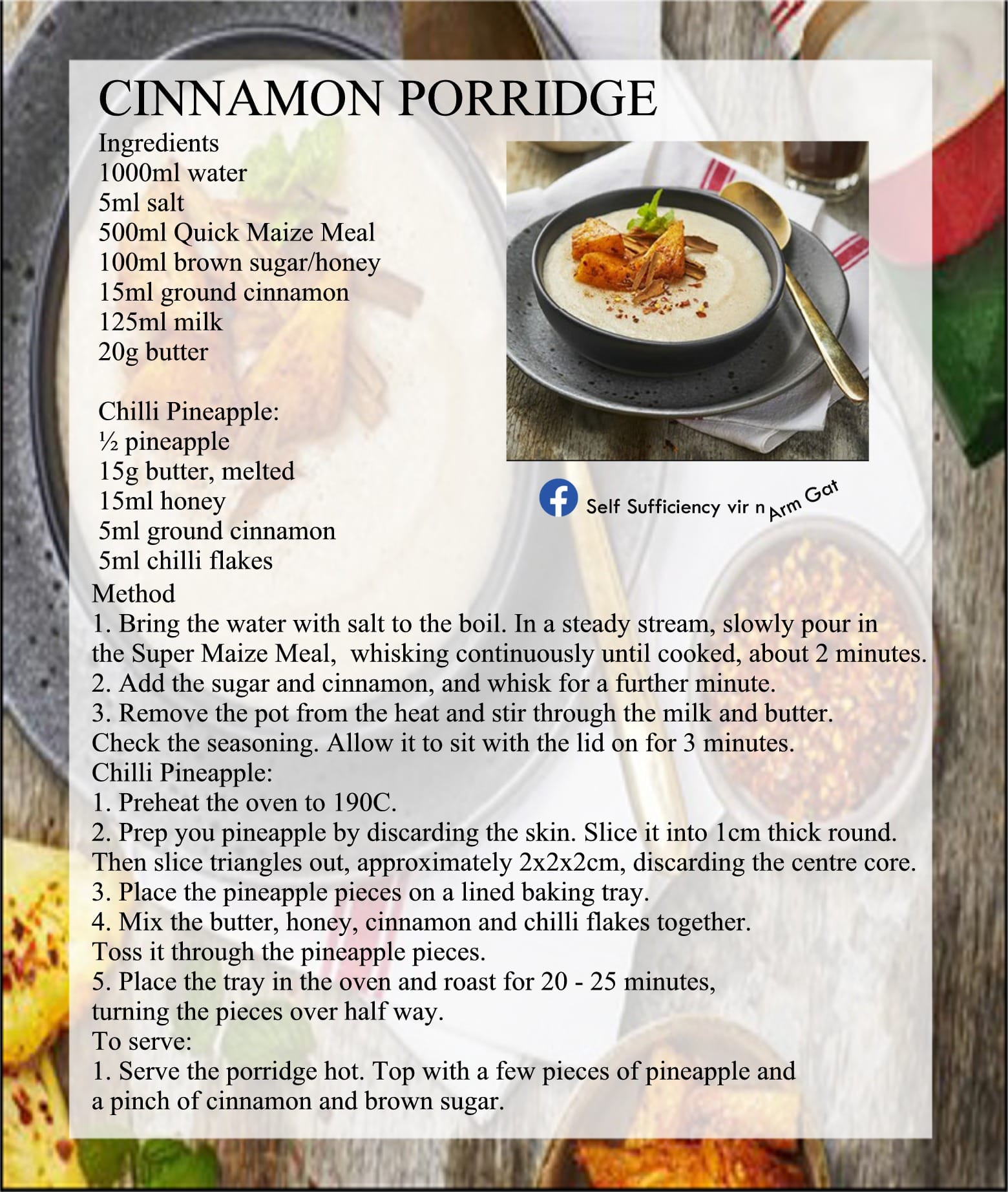 Cinnamon Porridge
