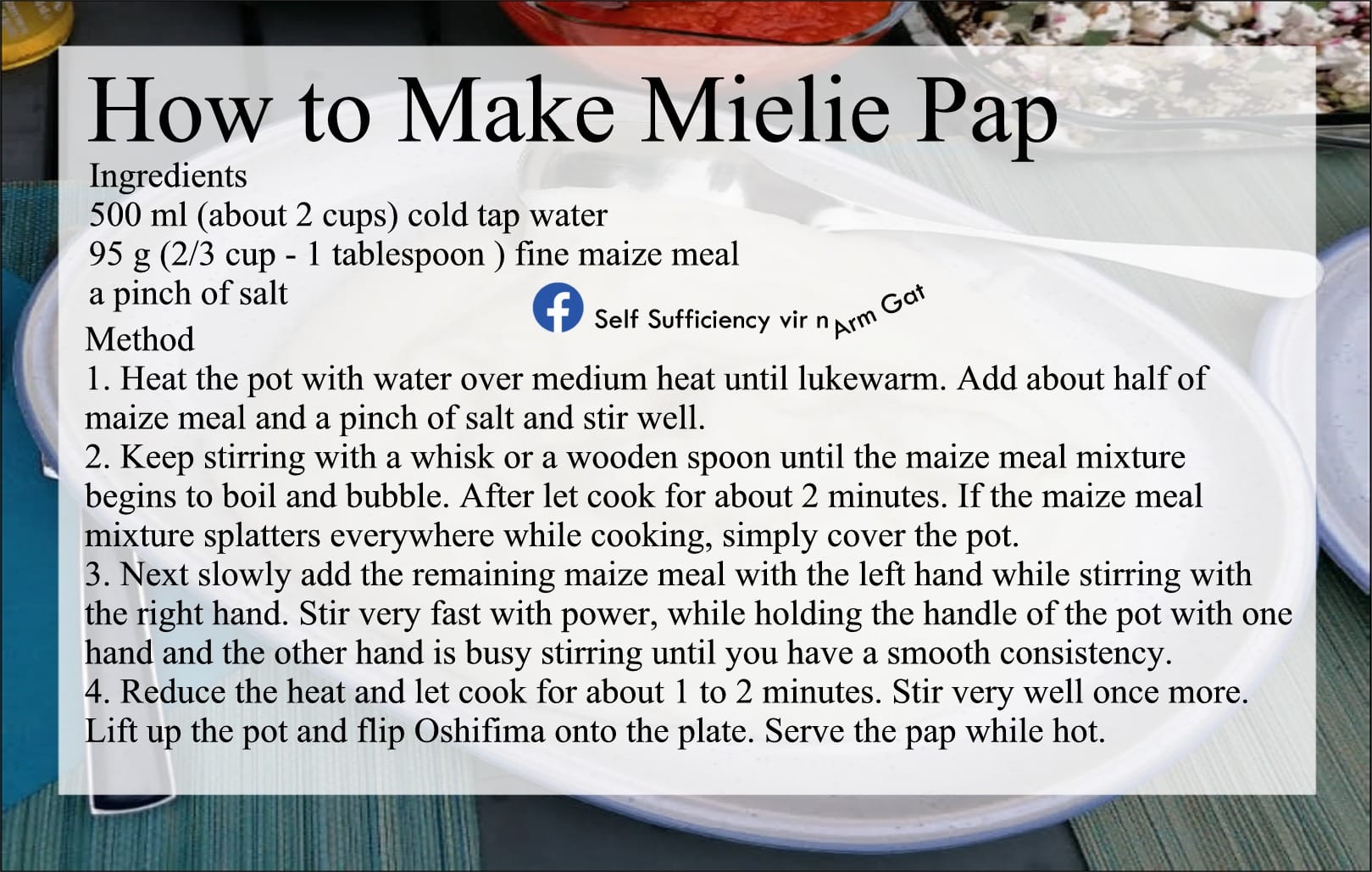 How to Make Mielie Pap