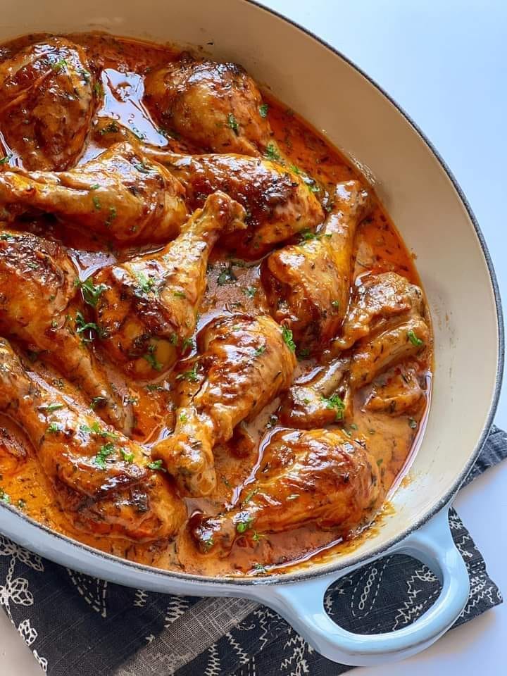 Roast Chicken In Garlic-Prego Sauce