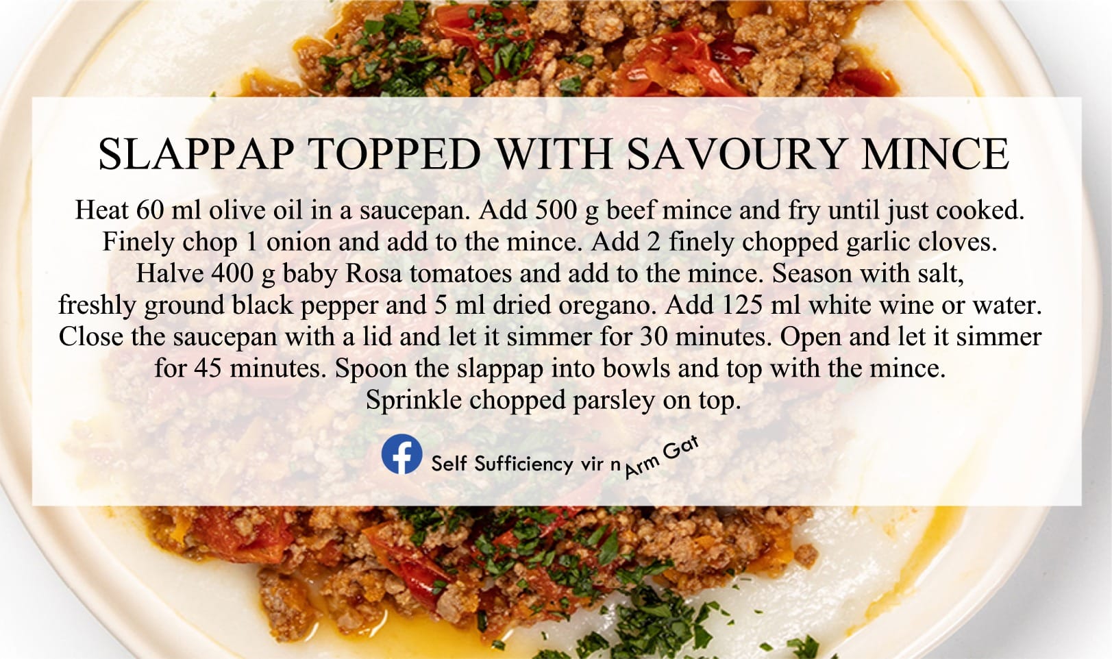 Slappap Topped with Savoury Mince
