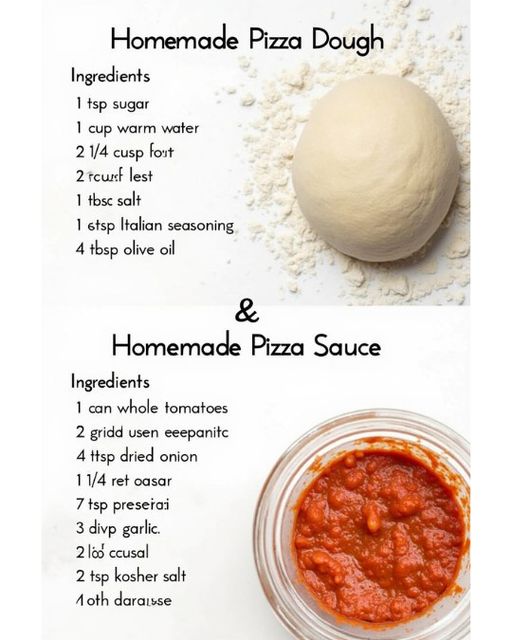 Homemade Pizza Dough and Sauce